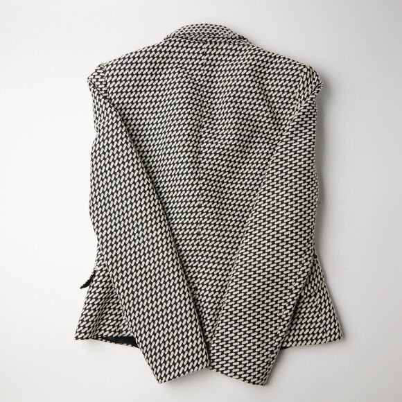 Zara Basic Blazer Women's M Structured Houndstooth Corpcore Workwear Minimalist - Picture 8 of 10